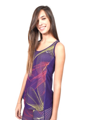 מוצרי מיזונו לנשים Mizuno Multi Lotus Tank - סגול