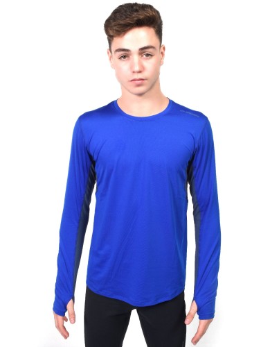 מוצרי ברוקס לגברים Brooks Steady Long Sleeve - אפור/כחול