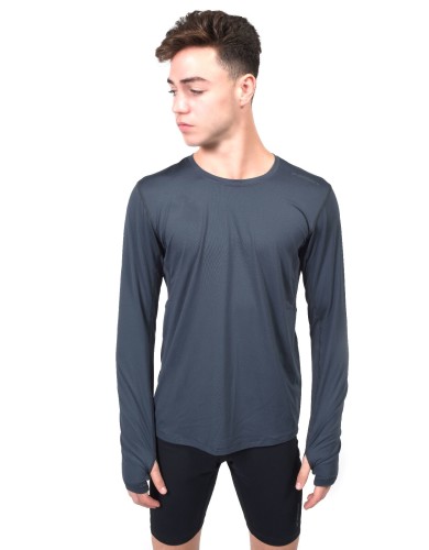 מוצרי ברוקס לגברים Brooks Steady Long Sleeve - אפור כהה