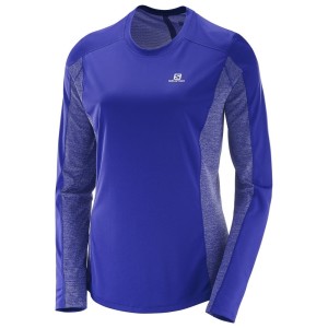 מוצרי סלומון לנשים Salomon Agile LS - כחול
