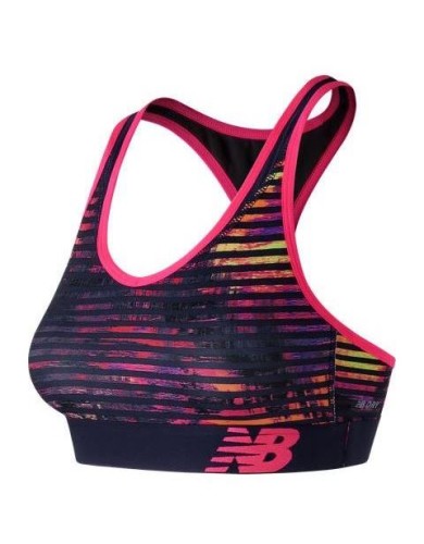 מוצרי ניו באלאנס לנשים New Balance Pace Printed Bra - סגול