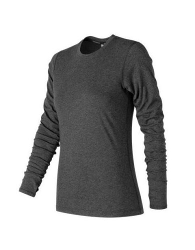 מוצרי ניו באלאנס לנשים New Balance Heather Tech Long Sleeve - שחור
