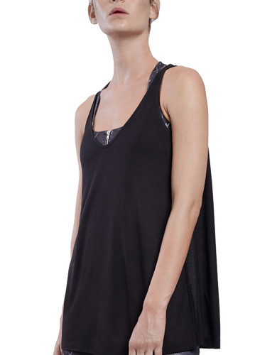 מוצרי לונקס לנשים Lynx Flow Black Top - שחור